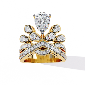 Sapphire Flame Statement Ring