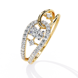 Crystal Tide Cocktail Ring