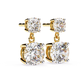14ct White Gold Round halo Drop Diamond