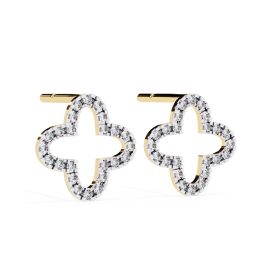 Women's   Fine J Petite Fleur Stud Earrings