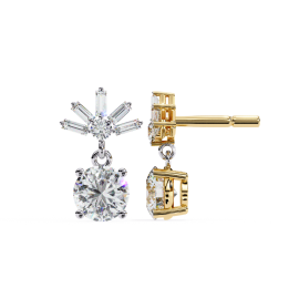 0.9 Ct Radiant Linea Hoops