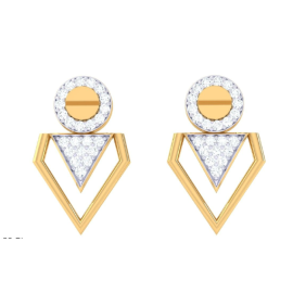 Risha Tirangle Circle Earrings