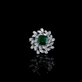 White shining yellow Gold Ring