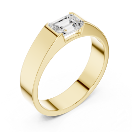Rose Gold Edged Tungsten Band