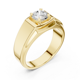 Geometric Pattern Titanium Ring