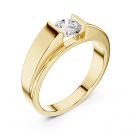 Solid Wood Inlay Steel Ring