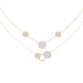 Women's Fashion Simple Gold Plated Circle Pendant Necklace