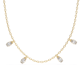 1.45ct Four Bezel Set Oval Cut Natural Diamond Necklace