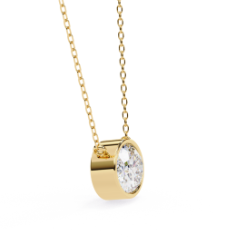 Oval Cut Diamond Solitaire Pendant